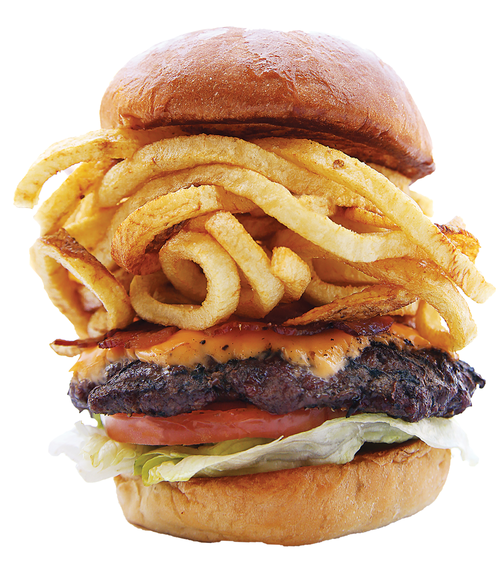 Curly Fries Cheeseburger Juicys Food